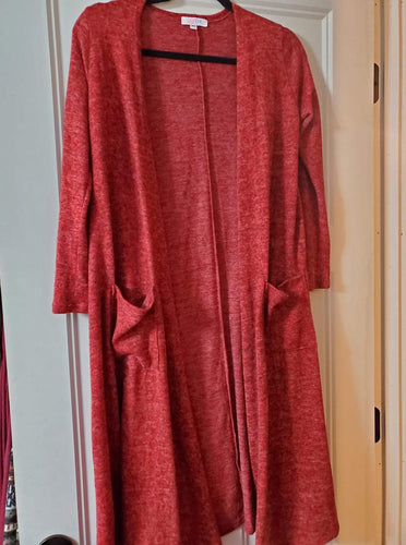 Size XS Lularoe Red Sarah Cardigan