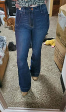 Load image into Gallery viewer, Judy Blue Dark Denim Trouser Flare Jeans