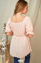Load image into Gallery viewer, Sweet on You Pink Peasant Top